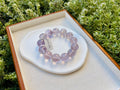 Light purple Natural Chunky Amethyst Beaded Bracelet, 17mm chunky amethyst beads, Healing Stone, Fits up to 17.2cm wrist)  (26-028)