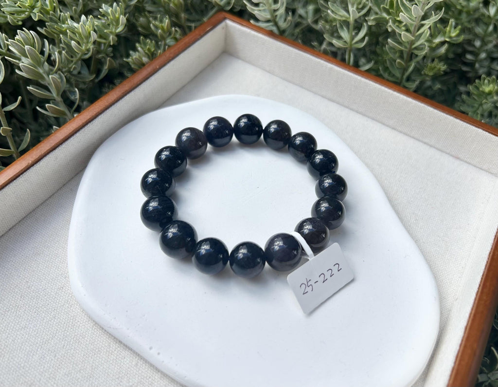 Chunky Natural Cordierite/Iolite Beads Bracelet, 13mm+ beads, fits up to 17cm wrist (25-222)