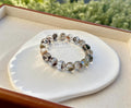Four Season Phantom Quartz Crystal Bracelet: Eight-Faceted Gemstone Bead, fits up to 16.5cm wrist (25-209)