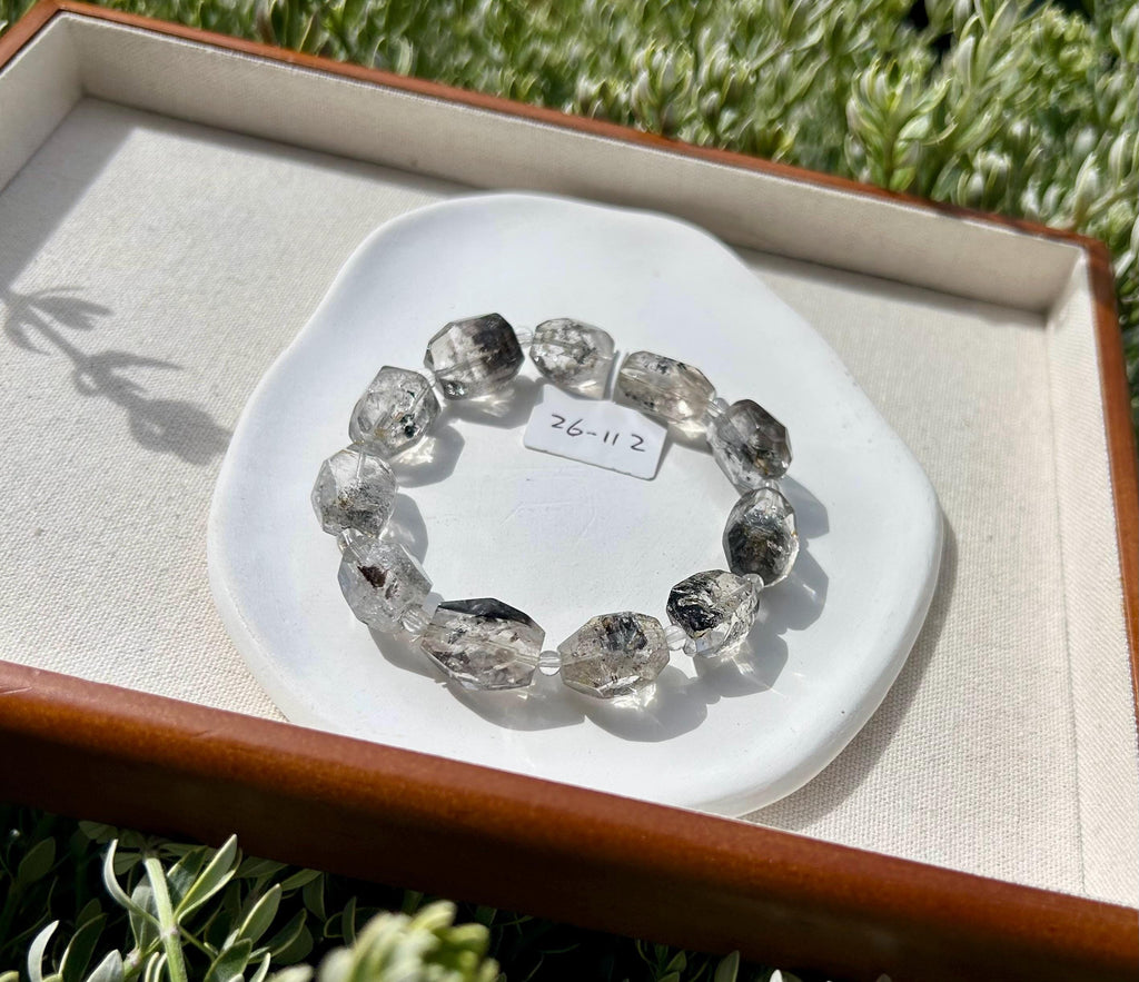 Healing Crystal, High quality Chunky Herkimer Diamond Nuggets Bracelet, fits up to 18cm wrist (26-112)