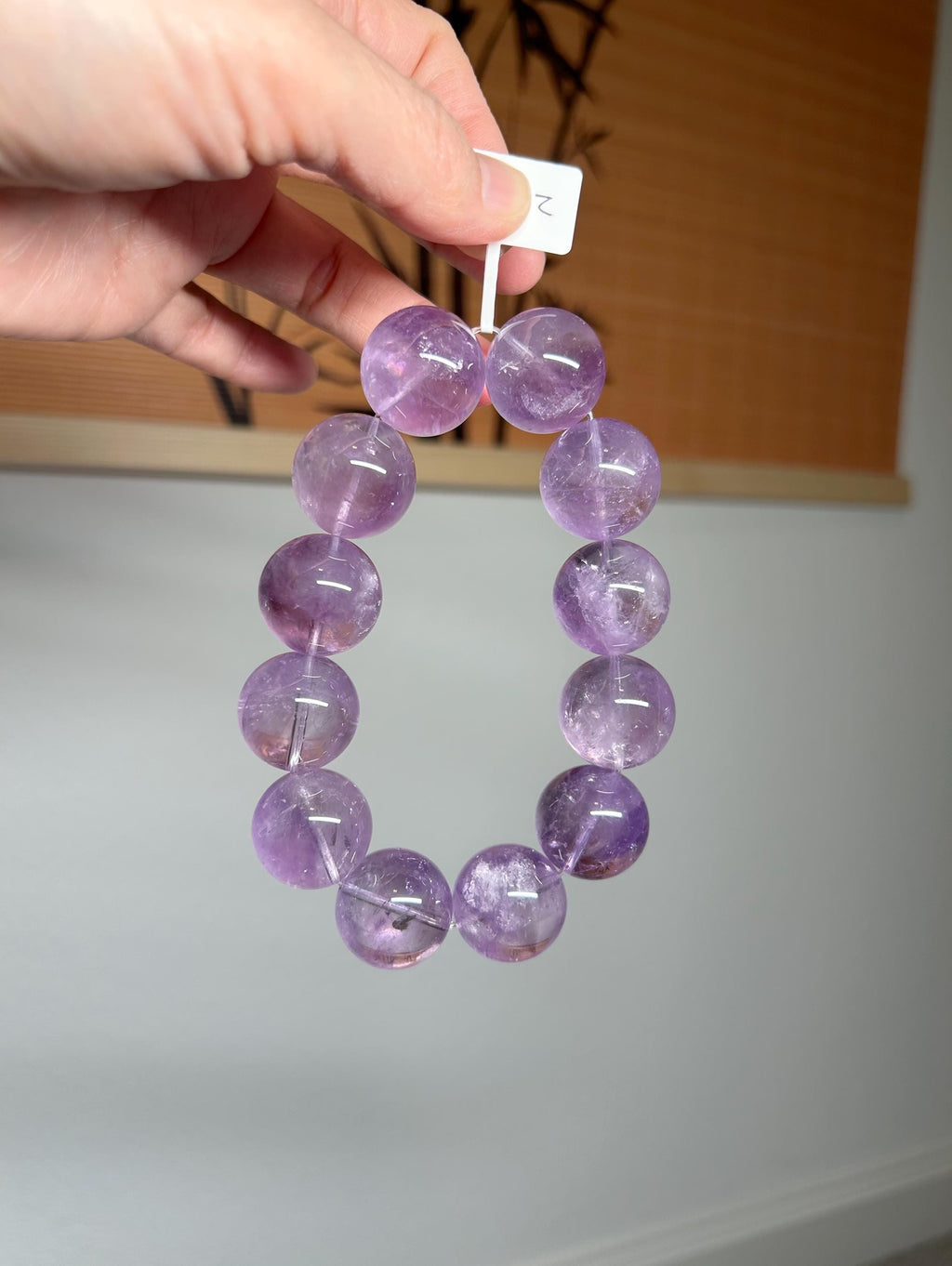 Light purple Natural Chunky Amethyst Beaded Bracelet, 20mm chunky lavender amethyst beads, Healing Stone, Fits up to 18cm wrist)  (26-096)