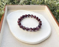 Purple Lepidolite Gemstone Bracelet: Healing Stone Jewelry, 10mm Beads, Fits up to 17cm wrist（25-154)