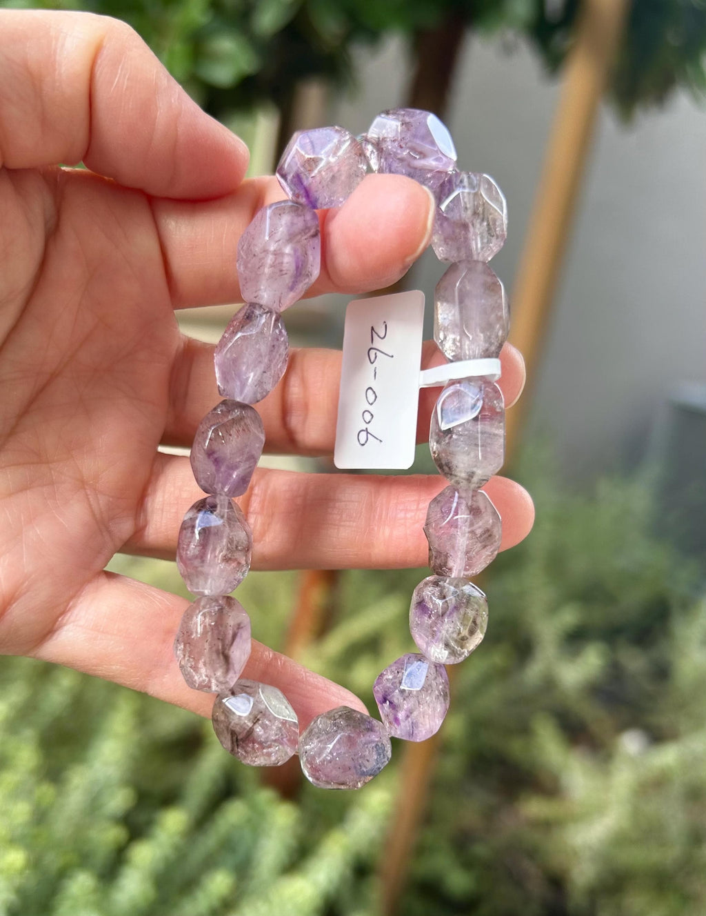 Purple Super seven nuggets beads with minerals, Fits up to 16.5cm (26-006)