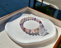 Super Seven Beads Bracelet: Rare Pattern Crystal Healing Jewelry, fits up to 17cm wrist (26-180)