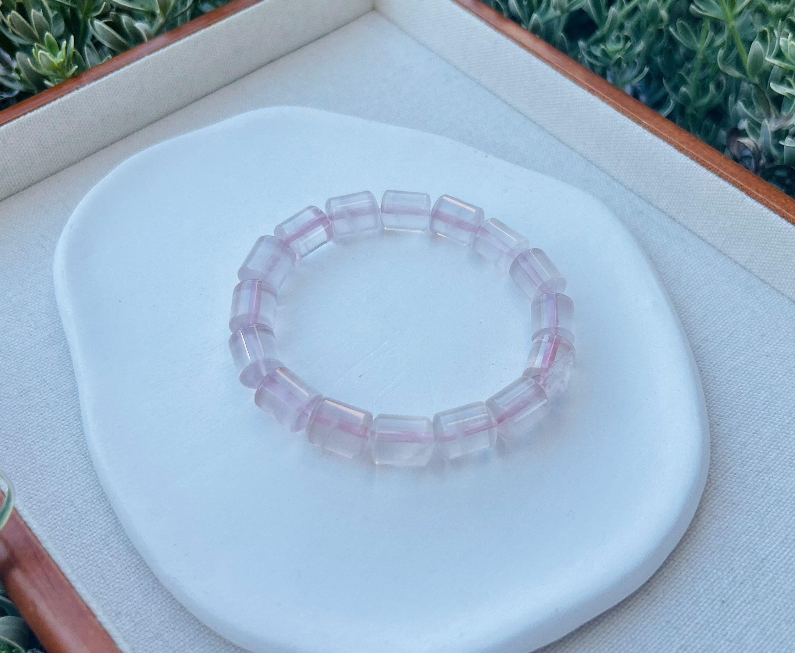 Special Shaped rose quartz beads bracelet (25-107）