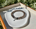 Clear obsidian beads bracelet, good healing and protective stone bracelet, fits up to 17cm wrist (26-057)