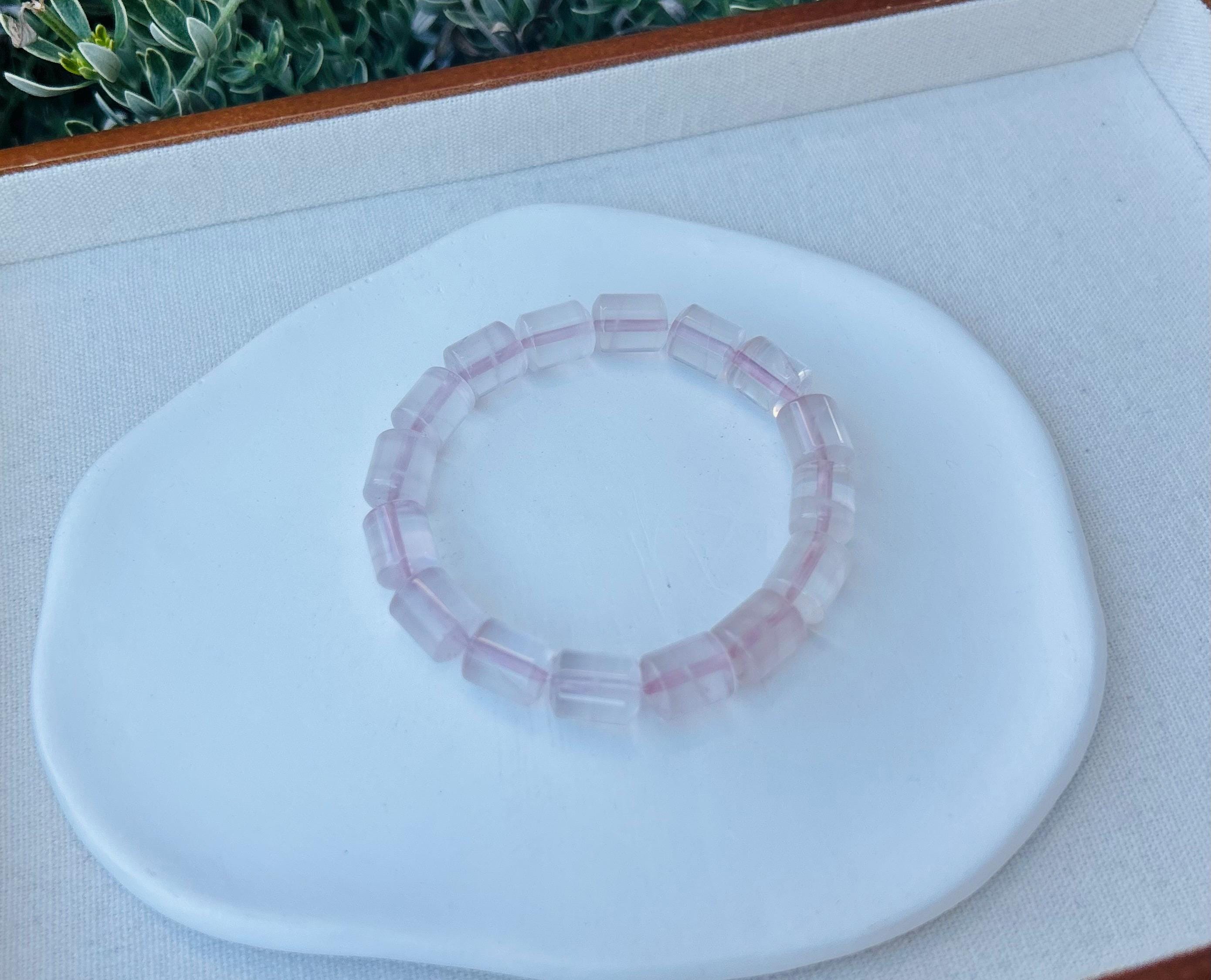 Special Shaped rose quartz beads bracelet (25-107）