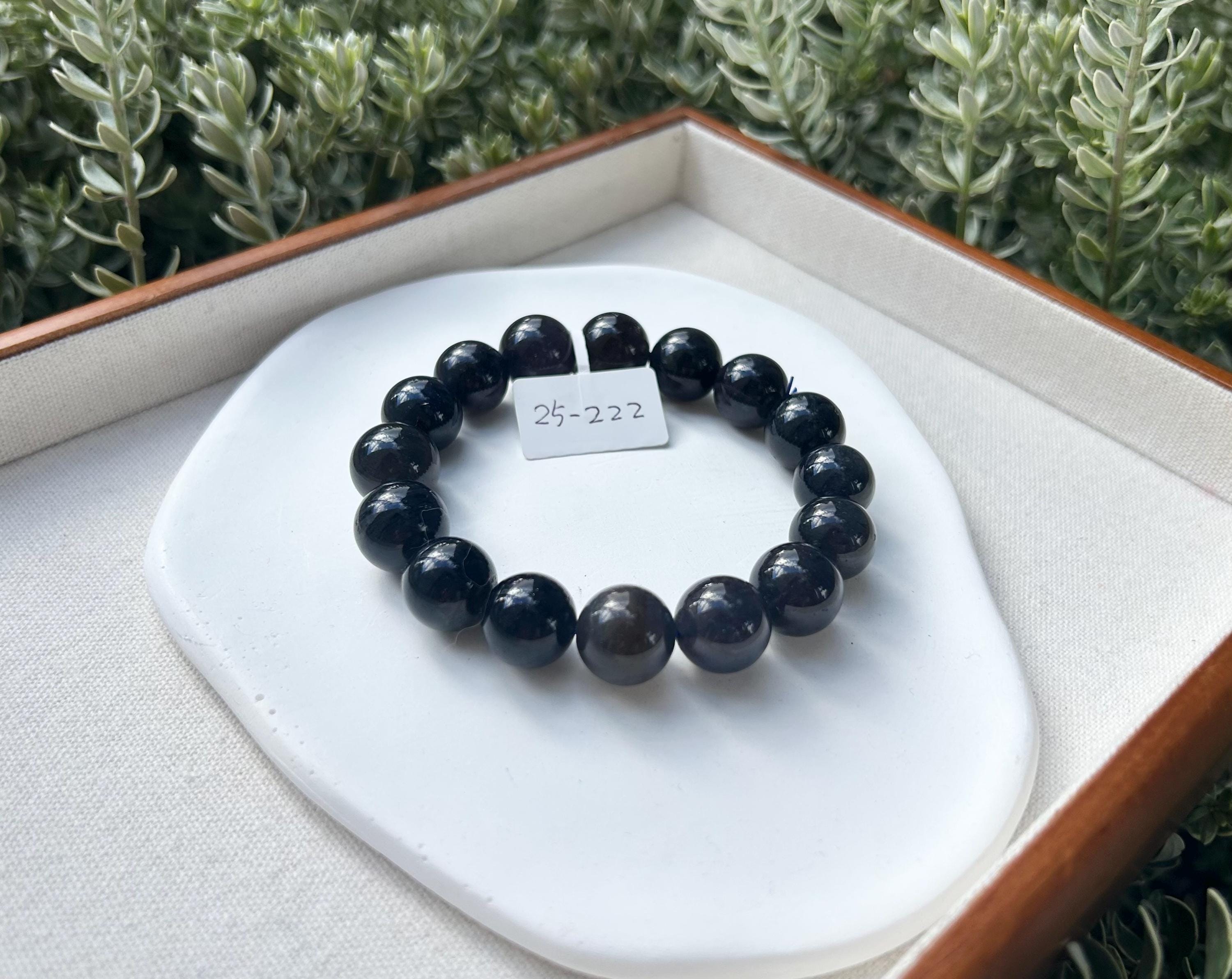 Chunky Natural Cordierite/Iolite Beads Bracelet, 13mm+ beads, fits up to 17cm wrist (25-222)