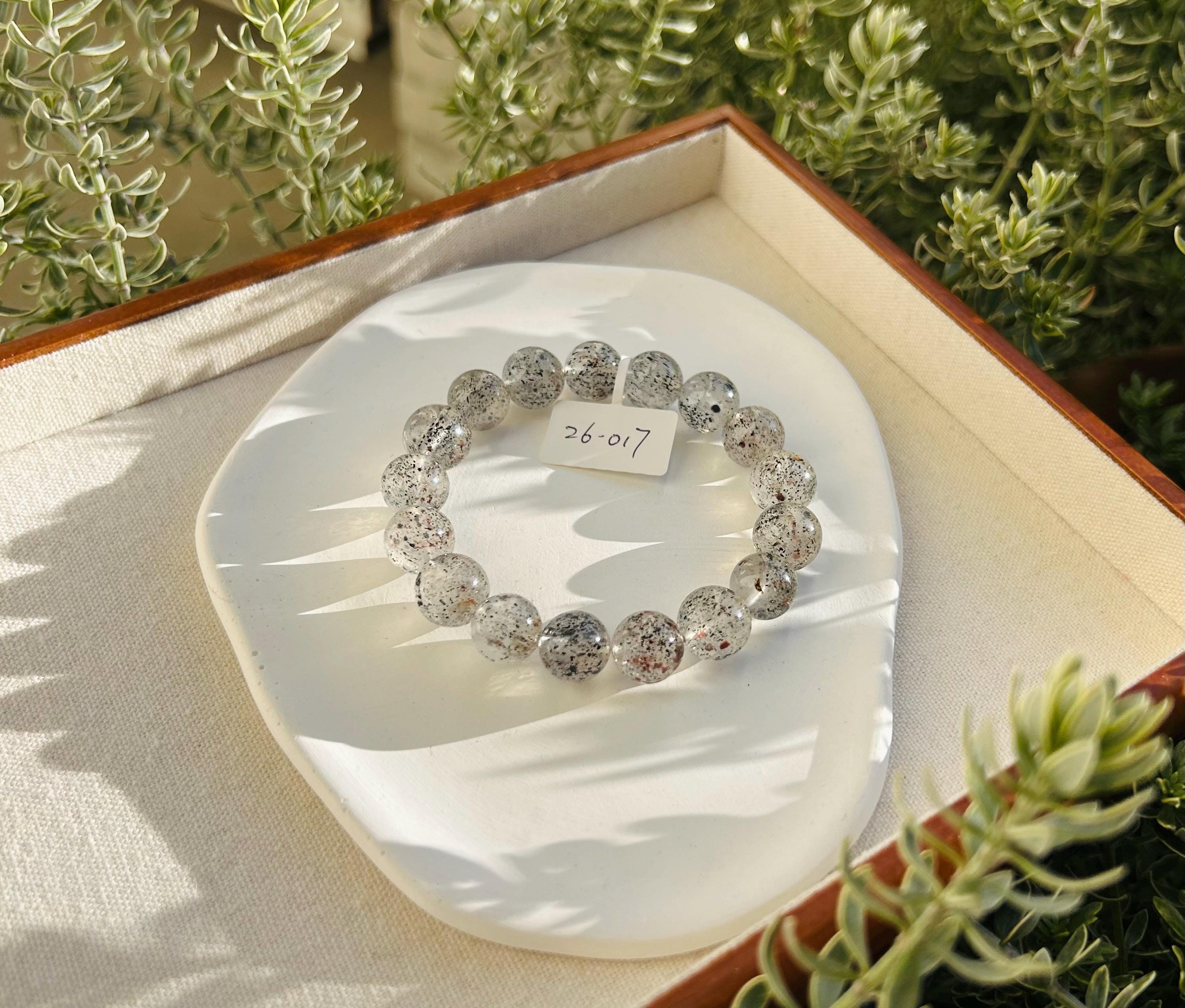 Biotite in Quartz beads Bracelet - 12mm Beads, Fits 17cm Wrist,  (26-017)
