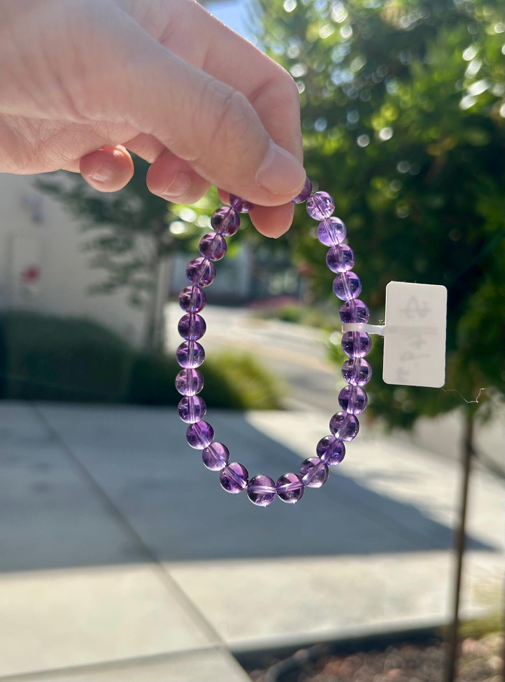 Premium select super clean Amethyst Nugget cut Bead Bracelet: Crystal Gemstone Jewelry, fits up to 16.5cm wrist (26-138)