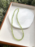 Peridot Necklace with S925 sterling silver accessories - Handmade Jewelry, 42cm long with extra 2cm extension, Gift for Her (26-049)