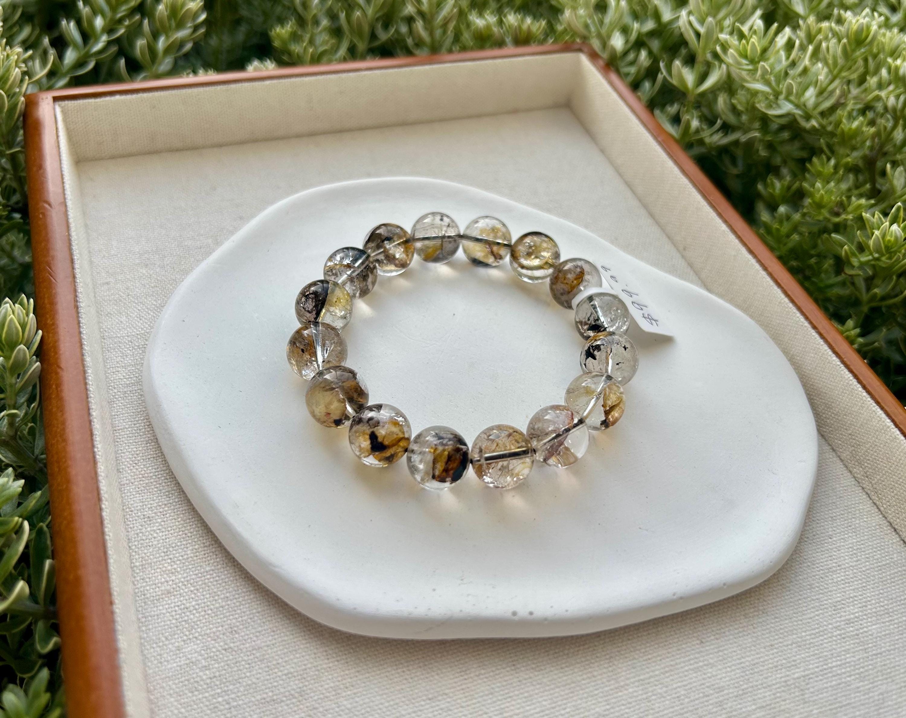 Healing Crystal, Herkimer Diamond Crystal Bracelet: High Frequency Healing Gemstone, Fits up to 17cm wrist  (26-037)