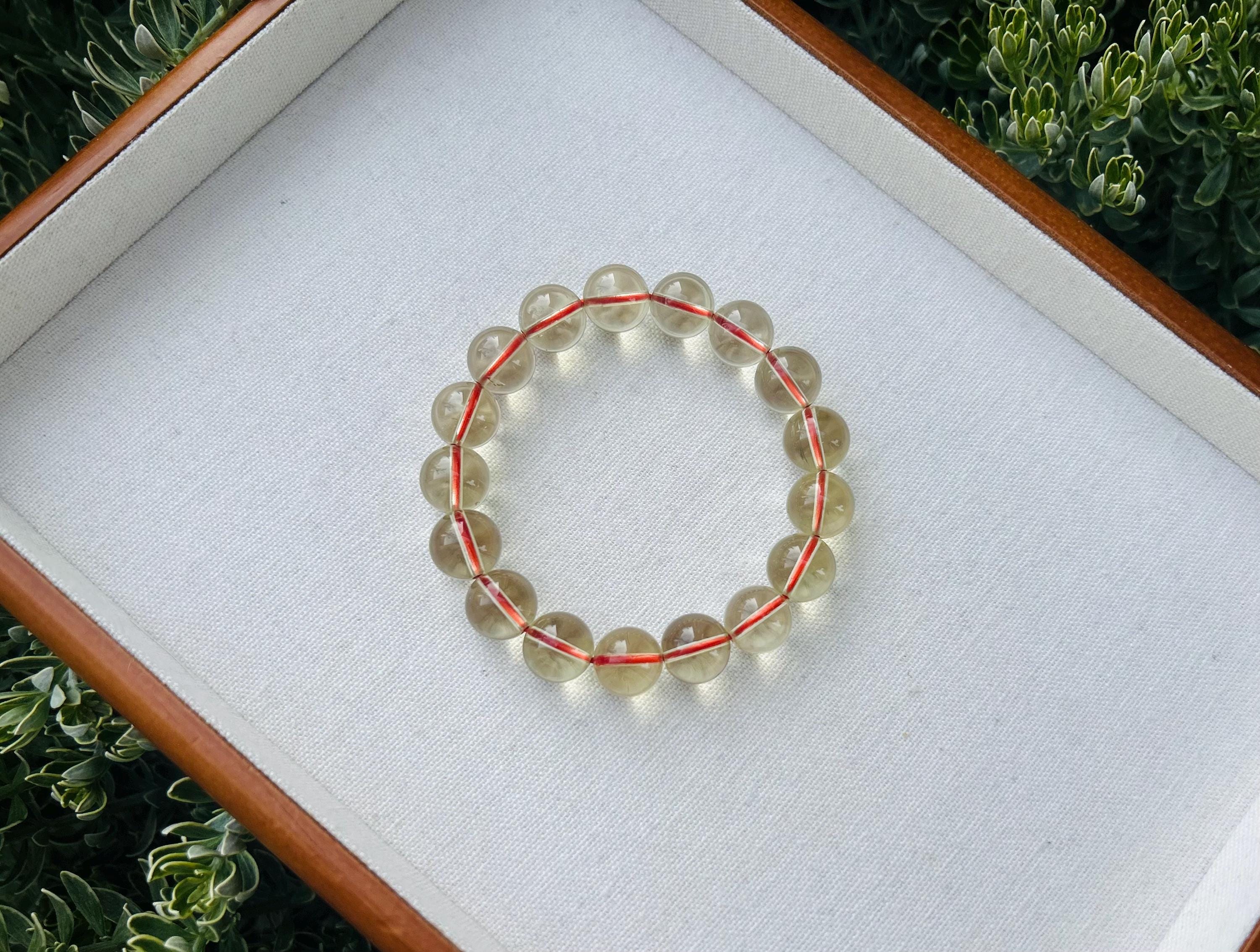 Premium Select High Grade Brazilian Genuine Chunky Citrine Crystal Bracelet - 12mm, Wealth Stone, Solar Plexus Chakra (GH-008)