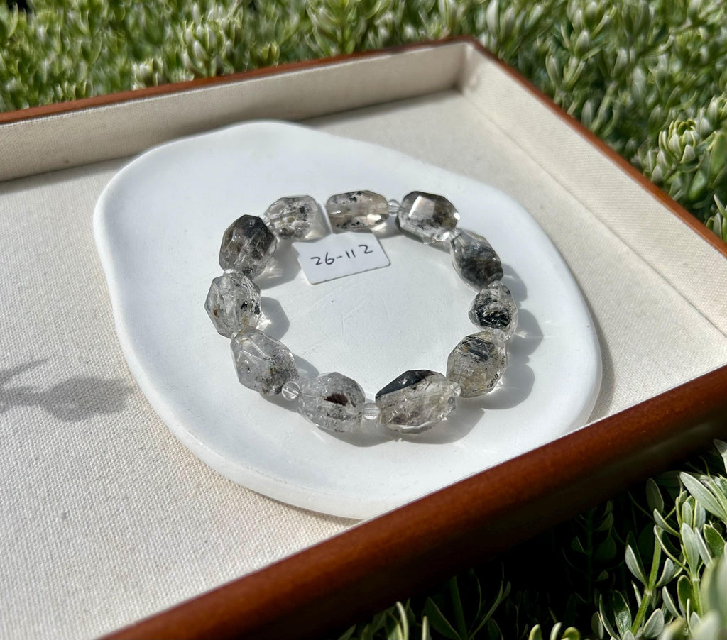 Healing Crystal, High quality Chunky Herkimer Diamond Nuggets Bracelet, fits up to 18cm wrist (26-112)
