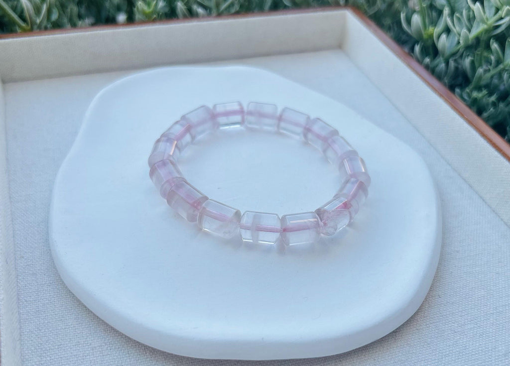Special Shaped rose quartz beads bracelet (25-107）