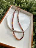 Multi color Rutile quartz beads Necklace - 6mm beads, 50cm long, Handmade Jewelry, 50cm long, Gift for Her (26-050)
